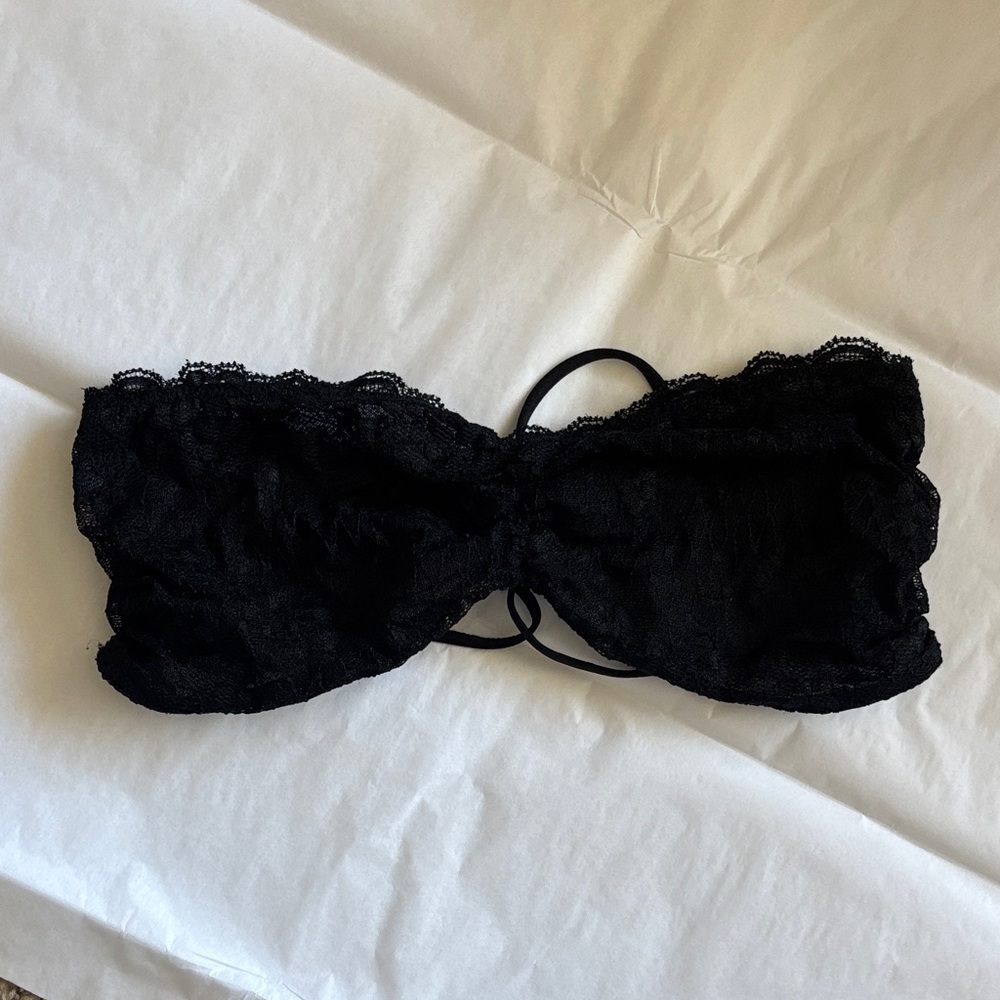 Free People Black Lace Bandeau